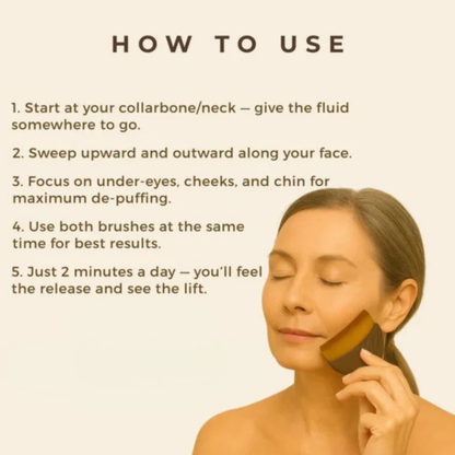 GLOW&BRUSH - Face Lymphatic Contour Brush